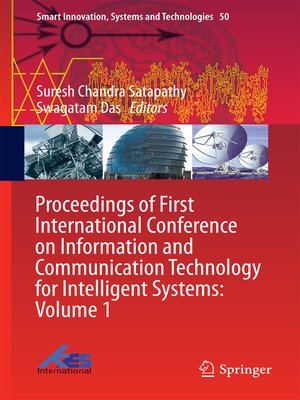 cover image of Proceedings of First International Conference on Information and Communication Technology for Intelligent Systems